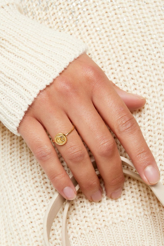 Confidence Coin Ring Gold