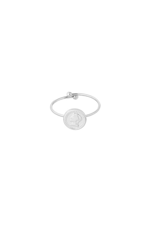 Confidence Coin Ring Silver