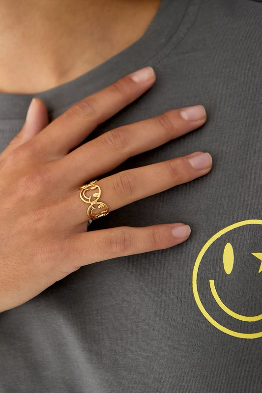 Smiley Ring Gold