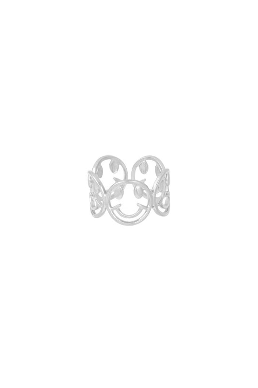 Smiley Ring Silver