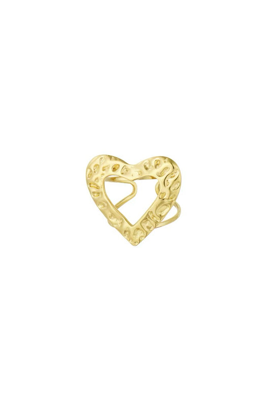 Textured Love Ring Gold