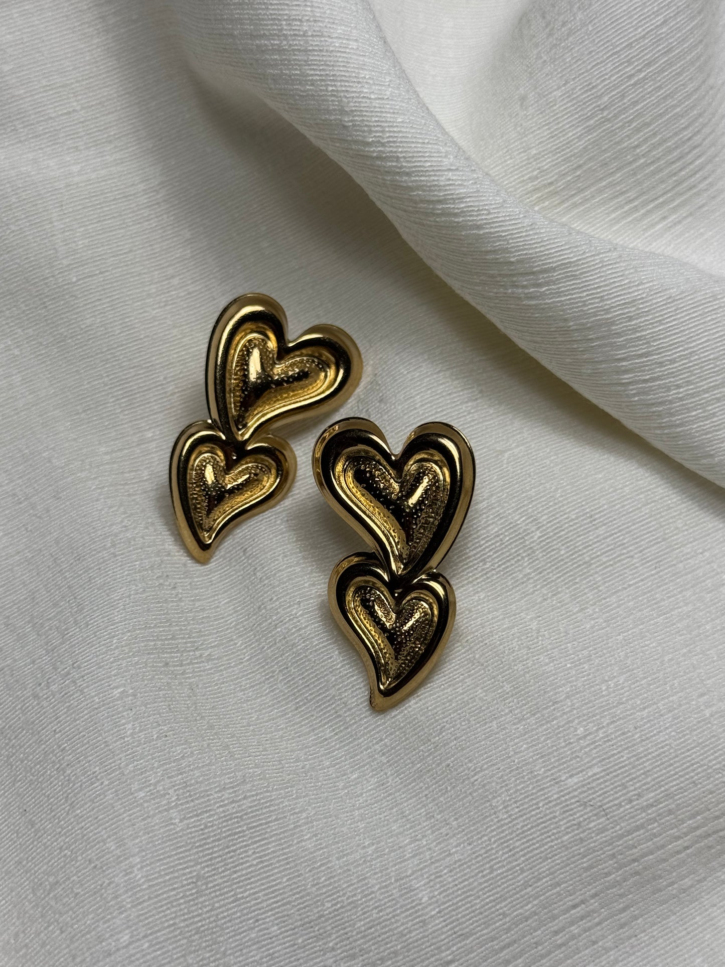 Double Love Earrings Gold