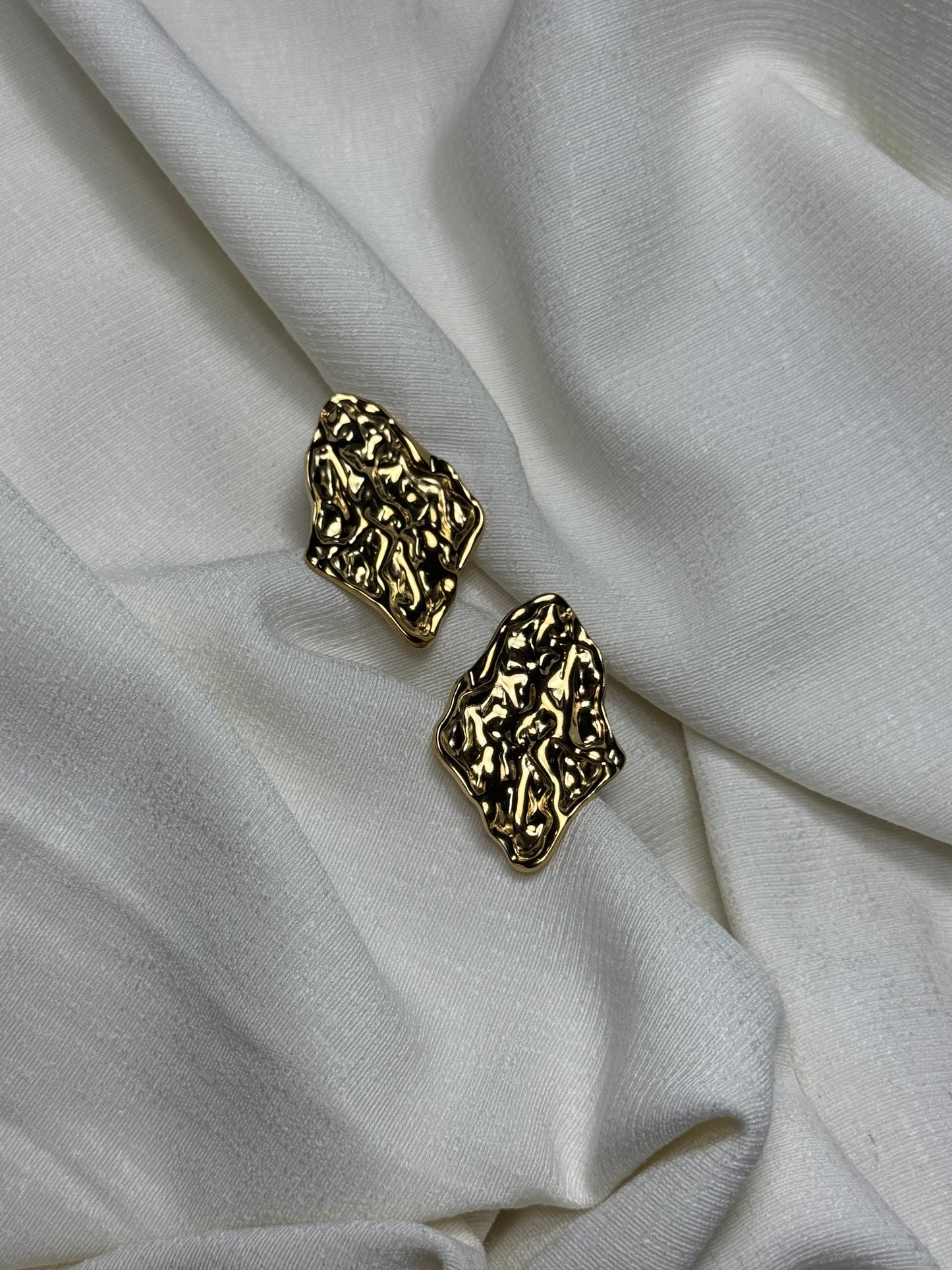 Printed Earrings Gold