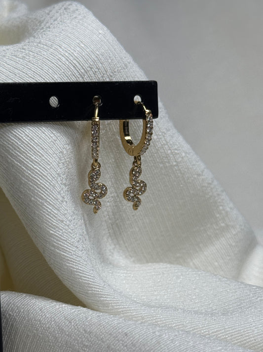 Strassy Snake Hoops Gold